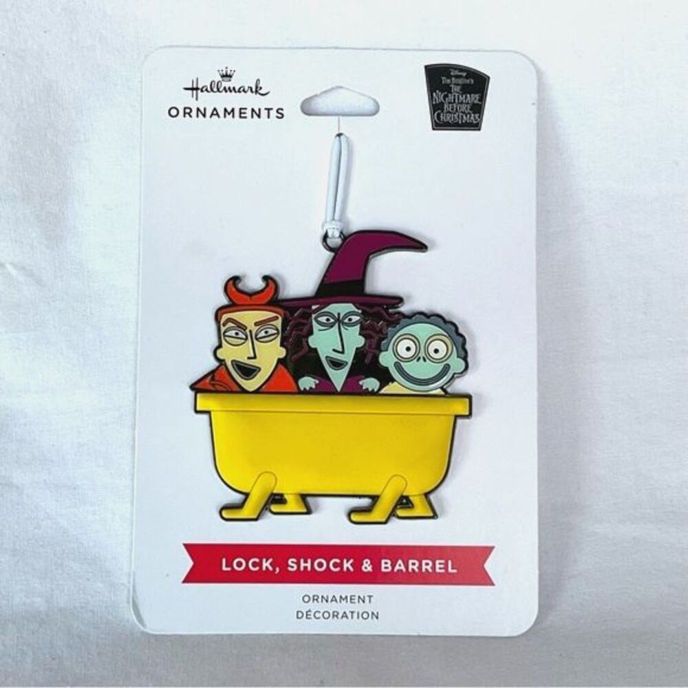 Lock Shock & Barrel Ornament Nightmare Before Christmas Keychain Zipper Pull New